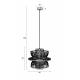 Suspension Carmen L Woody Plafonnier Eclairage Plafond en Acier et Bois 40x40x145cm