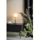 Lampe de Table Orion Zuiver Luminaire en Métal Noir avec Pied en Marbre Abat Jour en Verre 18x18x45cm