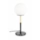 Lampe de Table Orion Zuiver Luminaire en Métal Noir avec Pied en Marbre Abat Jour en Verre 18x18x45cm
