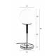 Lampe de Table Orion Zuiver Luminaire en Métal Noir avec Pied en Marbre Abat Jour en Verre 18x18x45cm