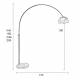Lampadaire Bow Cuivre Zuiver Lampe de Sol Luminaire Eclairage d'Ambiance en Métal Cuivré 39x170x205cm