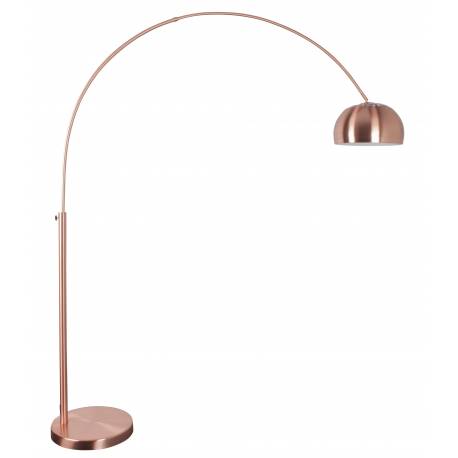 Lampadaire Bow Cuivre Zuiver Lampe de Sol Luminaire Eclairage d'Ambiance en Métal Cuivré 39x170x205cm