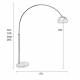 Lampadaire Bow Laiton Zuiver Lampe de Sol Luminaire Eclairage d'Ambiance en Métal Laitonné 39x170x205cm