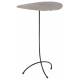 Bout de Canapé Galet Doré Athezza Sellette Guéridon Table d'Appoint en Métal Noir 39,5x40,5x60cm