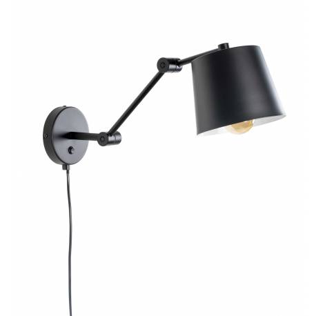 Lampe Murale Hajo Woody Luminaire Electrique Articulé en Métal 16x21x52,5cm