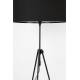 Lampe Lesley Noir Zuiver Luminaire Réglable en Hauteur sur Trépied en Métal Abat-Jour en Polyester 50x50x181cm