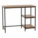 Bureau Kvetna Athezza Meuble d'Appoint de Rangement en Métal Noir et Bois 45x78x100cm