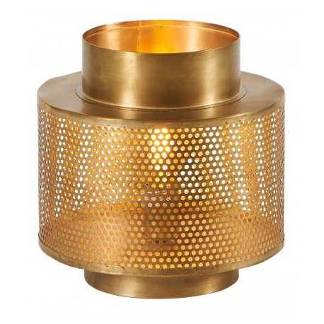 Lampe à Poser Karia Dorée Athezza Eclairage Luminaire Lustre en Métal Gold 27x27x30cm