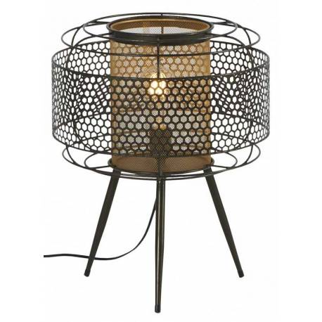 Lampe sur Pied Tao Athezza Luminaire à Poser Eclairage sur Trépied en Métal Brun 30x30x113cm