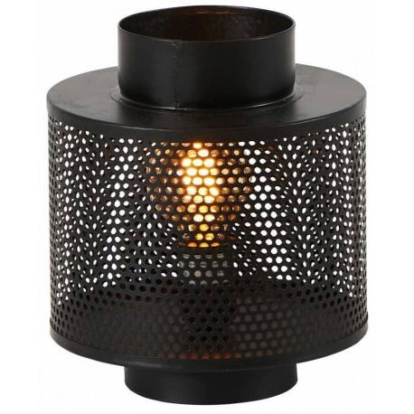 Lampe à Poser Karia Noire Athezza Eclairage Luminaire Lustre en Métal 27x27x30cm