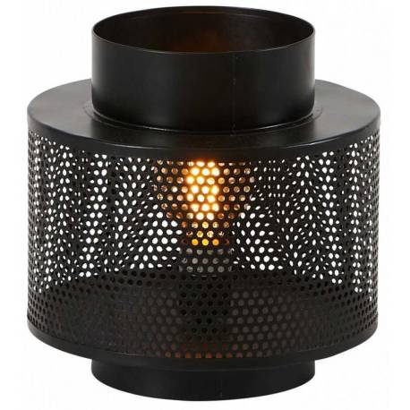 Lampe à Poser Karia Noire Athezza Eclairage Luminaire Lustre en Métal 27x27x30cm