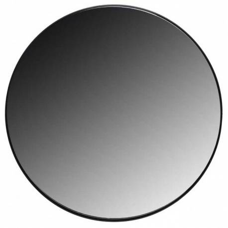 Miroir New York Athezza Décoration Murale en Verre Glace en Métal Noir 40x40cm