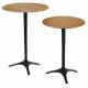 Lot de 2 Tables Basses Rawzee Athezza Consoles d'appoint Dessertes en Fonte d'Aluminium Noir et Doré 55x55x73cm
