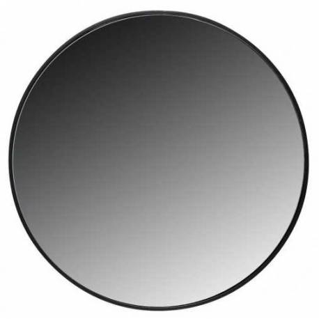 Miroir New York Athezza Décoration Murale en Verre Glace en Métal Noir 50x50cm