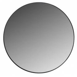 Miroir New York Athezza Décoration Murale en Verre Glace en Métal Noir 80x80cm