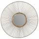 Miroir Mélanie Athezza Glace Ronde Murale Rayon en Laiton Doré 90x90cm