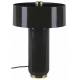 Lampe Manto Noire Athezza Luminaire d'Ambiance de Table de Chevet en Métal Noir 29x29x42cm