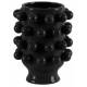 Céramique de Décoration Grappa Noire Athezza Vase Décoration à Poser en Grès 18,7x18,7x24cm