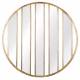 Miroir Barreaux Athezza Décoration Murale Ronde Glace en Métal de Couleur Gold 91,5x91,5cm