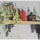 Equerre Credence Etagere Potence Murale Suspension en Fonte Marron Support 4x19,7x19,7cm