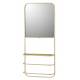 Miroir Etagère Murale Jersey Athezza 1 Plateau Rangement à Suspendre en Métal Doré 12x40x94cm