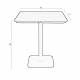 Table de Bistrot Vondel Blanc Zuiver Table de Repas Carrée 2 Personnes Outdoor en Aluminium 71x71x75cm