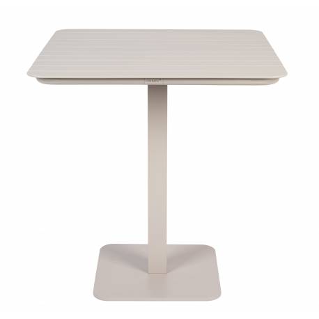 Table de Bistrot Vondel Blanc Zuiver Table de Repas Carrée 2 Personnes Outdoor en Aluminium 71x71x75cm