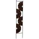 Treillis Pistillus Grande Grille Décorative Motifs Floraux en Métal Marron 23x126cm