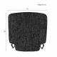 Coussin Friday Royal Black Zuiver Coussinet d'Assise pour Chaise Outdoor en Tissu Noir 2,5x42x42cm