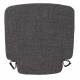 Coussin Friday Royal Black Zuiver Coussinet d'Assise pour Chaise Outdoor en Tissu Noir 2,5x42x42cm