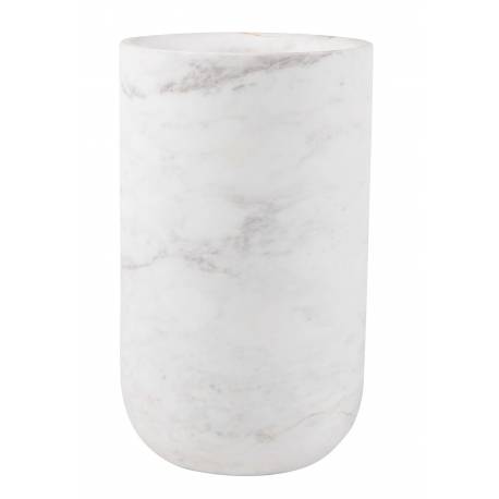Vase Fajen en Marbre Blanc Zuiver Décoration à Poser 15x15x25cm