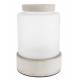 Vase Reina L Zuiver Décoration à Poser Lumineuse en Béton Gris et Verre Givré avec Led Intégré 21,5x21,5x31,5cm