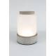 Vase Reina L Zuiver Décoration à Poser Lumineuse en Béton Gris et Verre Givré avec Led Intégré 21,5x21,5x31,5cm