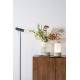 Vase Reina L Zuiver Décoration à Poser Lumineuse en Béton Gris et Verre Givré avec Led Intégré 21,5x21,5x31,5cm