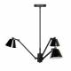 Suspension Lub Zuiver Luminaire Réglable en Hauteur Lampe Articulée en Métal Chromé Noir 66x68,5x97cm