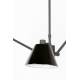 Suspension Lub Zuiver Luminaire Réglable en Hauteur Lampe Articulée en Métal Chromé Noir 66x68,5x97cm