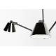 Suspension Lub Zuiver Luminaire Réglable en Hauteur Lampe Articulée en Métal Chromé Noir 66x68,5x97cm