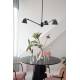Suspension Lub Zuiver Luminaire Réglable en Hauteur Lampe Articulée en Métal Chromé Noir 66x68,5x97cm