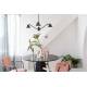 Suspension Lub Zuiver Luminaire Réglable en Hauteur Lampe Articulée en Métal Chromé Noir 66x68,5x97cm