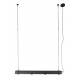 Suspension G.T.A XL Noir Zuiver Luminaire Industriel en Métal Noir Mat et Verre Trempé avec Chaînes en Métal Noir 10x14x130cm
