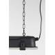 Suspension G.T.A XL Noir Zuiver Luminaire Industriel en Métal Noir Mat et Verre Trempé avec Chaînes en Métal Noir 10x14x130cm