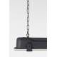 Suspension G.T.A XL Noir Zuiver Luminaire Industriel en Métal Noir Mat et Verre Trempé avec Chaînes en Métal Noir 10x14x130cm