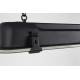 Suspension G.T.A XL Noir Zuiver Luminaire Industriel en Métal Noir Mat et Verre Trempé avec Chaînes en Métal Noir 10x14x130cm