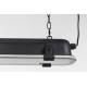 Suspension G.T.A XL Noir Zuiver Luminaire Industriel en Métal Noir Mat et Verre Trempé avec Chaînes en Métal Noir 10x14x130cm