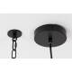 Suspension G.T.A XL Noir Zuiver Luminaire Industriel en Métal Noir Mat et Verre Trempé avec Chaînes en Métal Noir 10x14x130cm