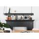 Suspension G.T.A XL Noir Zuiver Luminaire Industriel en Métal Noir Mat et Verre Trempé avec Chaînes en Métal Noir 10x14x130cm