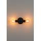 Lampe Murale Hawk Noir Zuiver Luminaire 2 Ampoules en Métal Noir Finition Sablée avec Bras Réglable 9x12x39cm