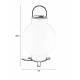 Lampe de Table Nomad Zuiver Eclairage en Métal Noir et Verre Dépoli Luminaire à Poser avec Poignée 20x20x27,5cm