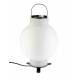 Lampe de Table Nomad Zuiver Eclairage en Métal Noir et Verre Dépoli Luminaire à Poser avec Poignée 20x20x27,5cm