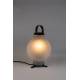 Lampe de Table Nomad Zuiver Eclairage en Métal Noir et Verre Dépoli Luminaire à Poser avec Poignée 20x20x27,5cm